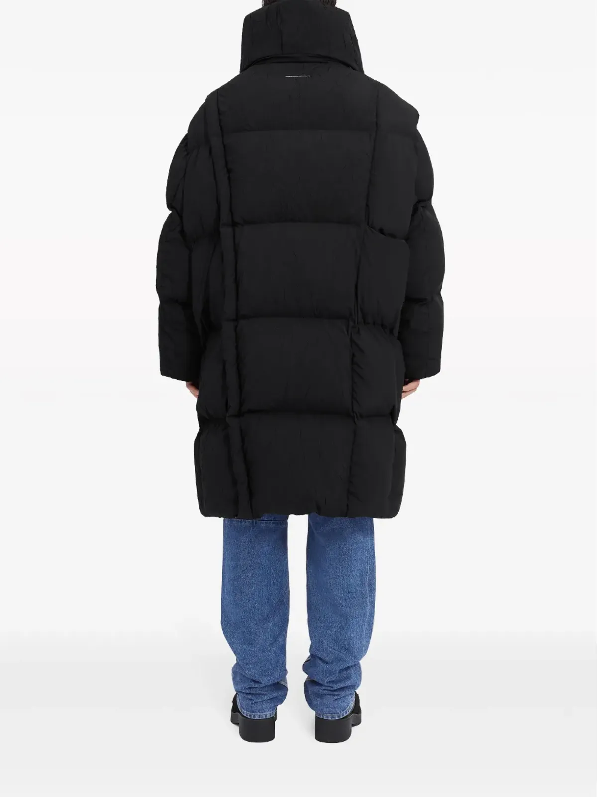 MM6 Maison Margiela x Chen Peng ハイネック パディッド コート - ブラック - 画像4