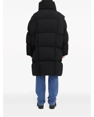 MM6 Maison Margiela x Chen Peng ハイネック パディッド コート - ブラック - サムネイル4