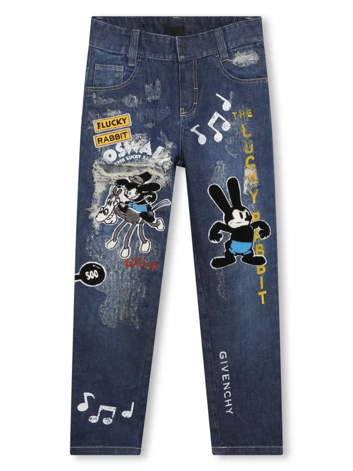 Givenchy Kids ディズニー刺繍ストレートジーンズ - 画像1