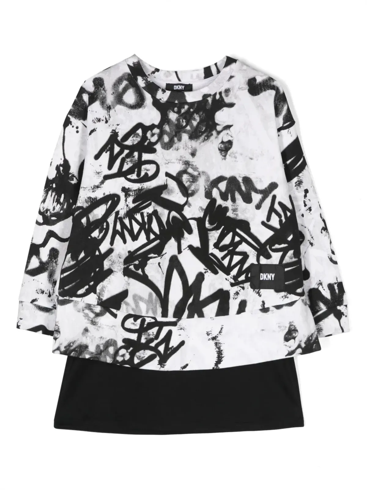 Dkny Kids グラフィティプリント レイヤードミニドレス - 画像1