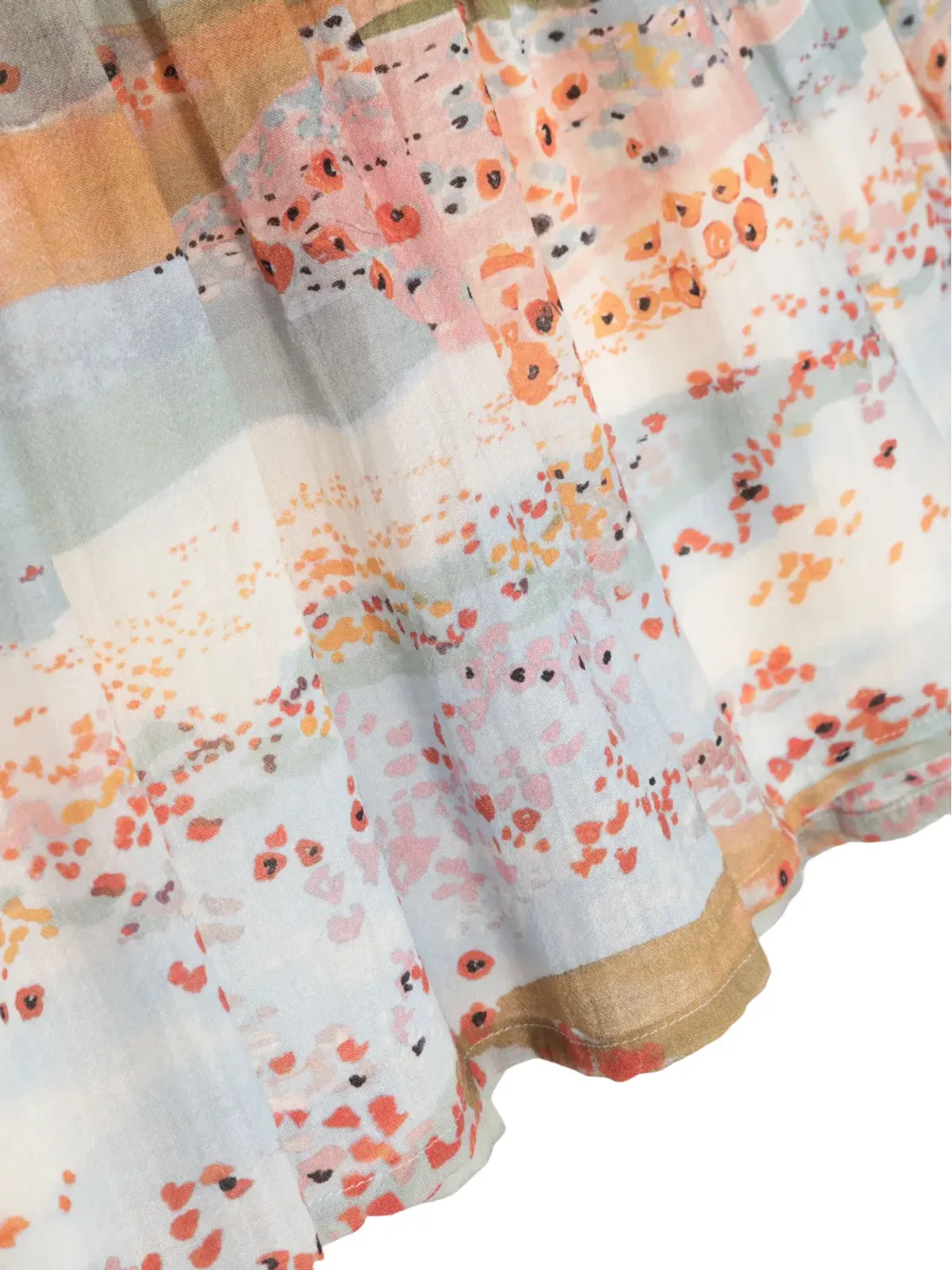 Chloé Kids セレモニー グラフィックプリント ブラウス ブルー - 画像3