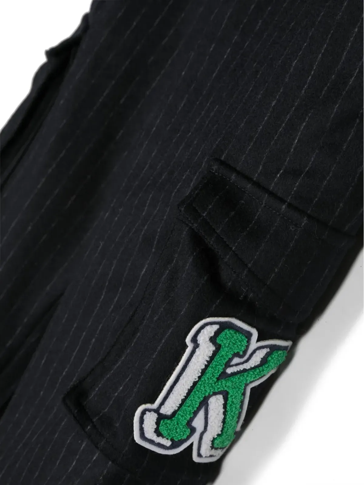 Kenzo Kids ロゴパッチ付きストライプパンツ - 画像3