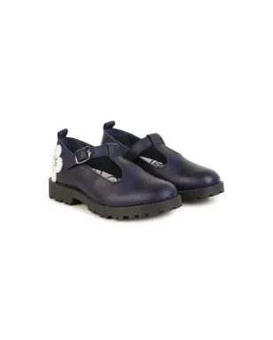 Kenzo Kids ロゴプリントレザー バレエシューズ - サムネイル1