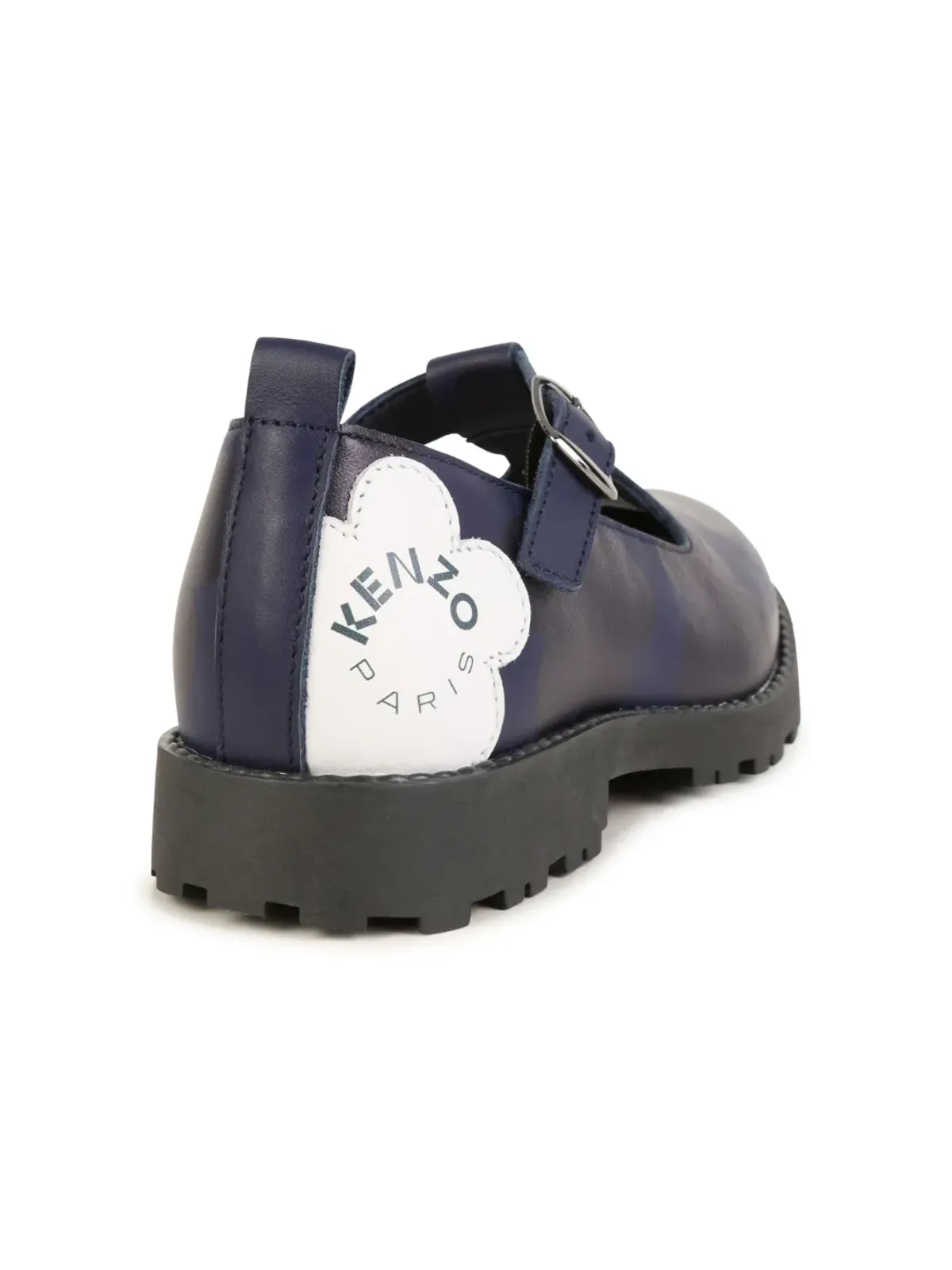 Kenzo Kids ロゴプリントレザー バレエシューズ - 画像3