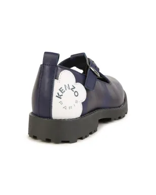 Kenzo Kids ロゴプリントレザー バレエシューズ - サムネイル3