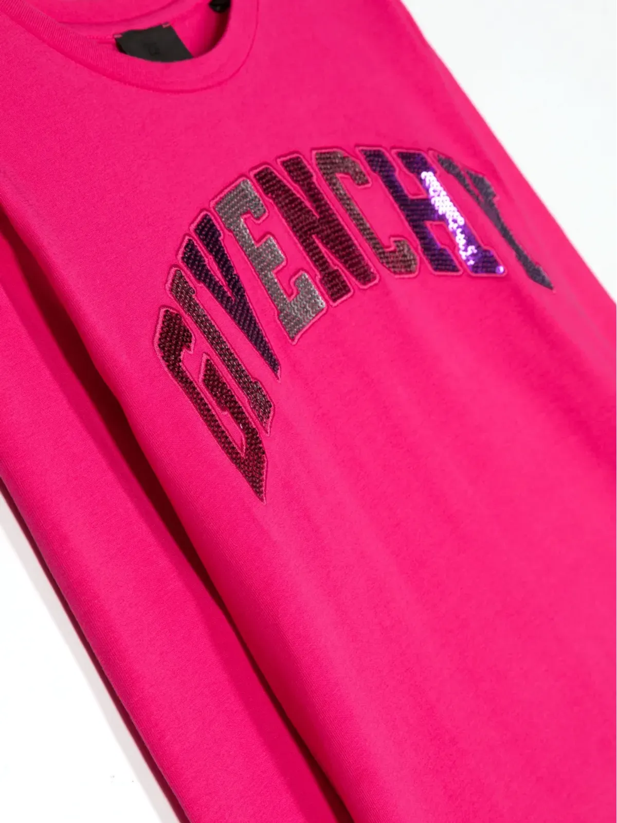 Givenchy Kids スパンコールロゴ入り長袖Tシャツ - 画像3
