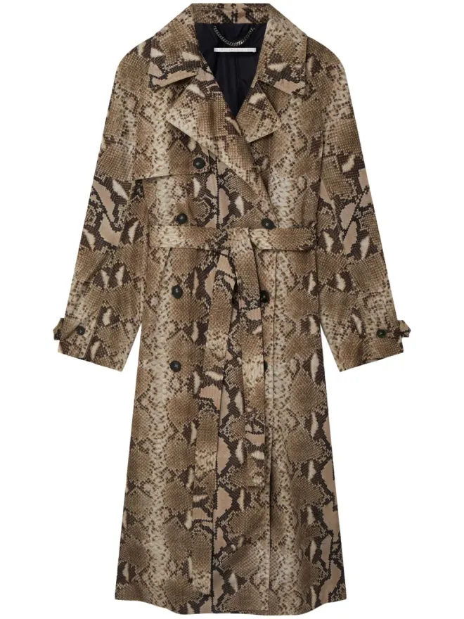 Stella McCartney Stella McCartney パイソン柄ベルト付きトレンチの商品画像