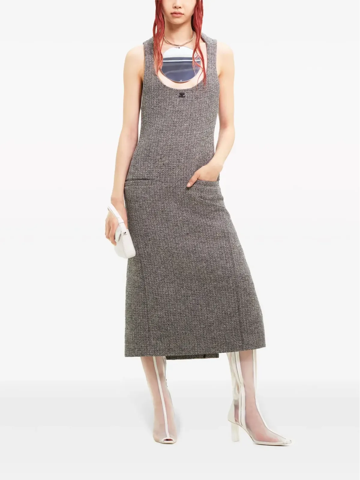 Courrèges ウールブレンド ミディドレス - 画像2