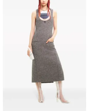 Courrèges ウールブレンド ミディドレス - サムネイル2