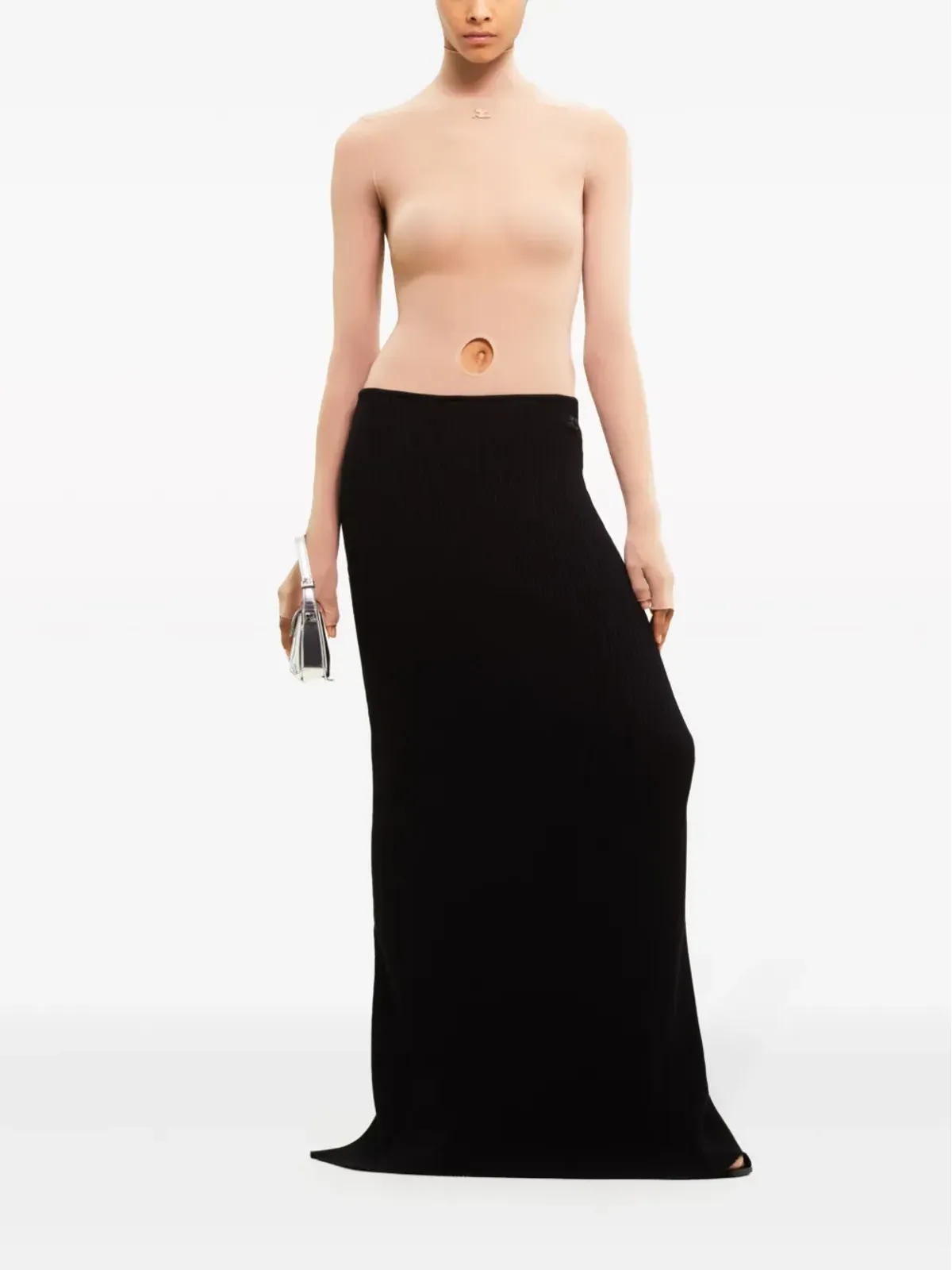 Courrèges チューブリブニットマキシスカート - 画像2