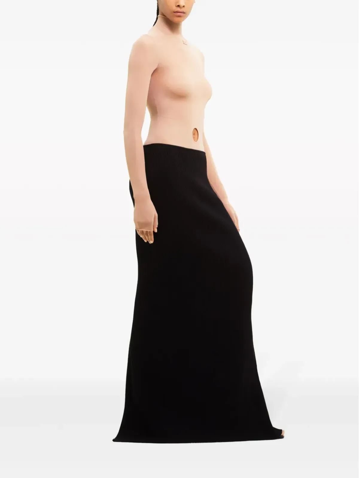 Courrèges チューブリブニットマキシスカート - 画像3