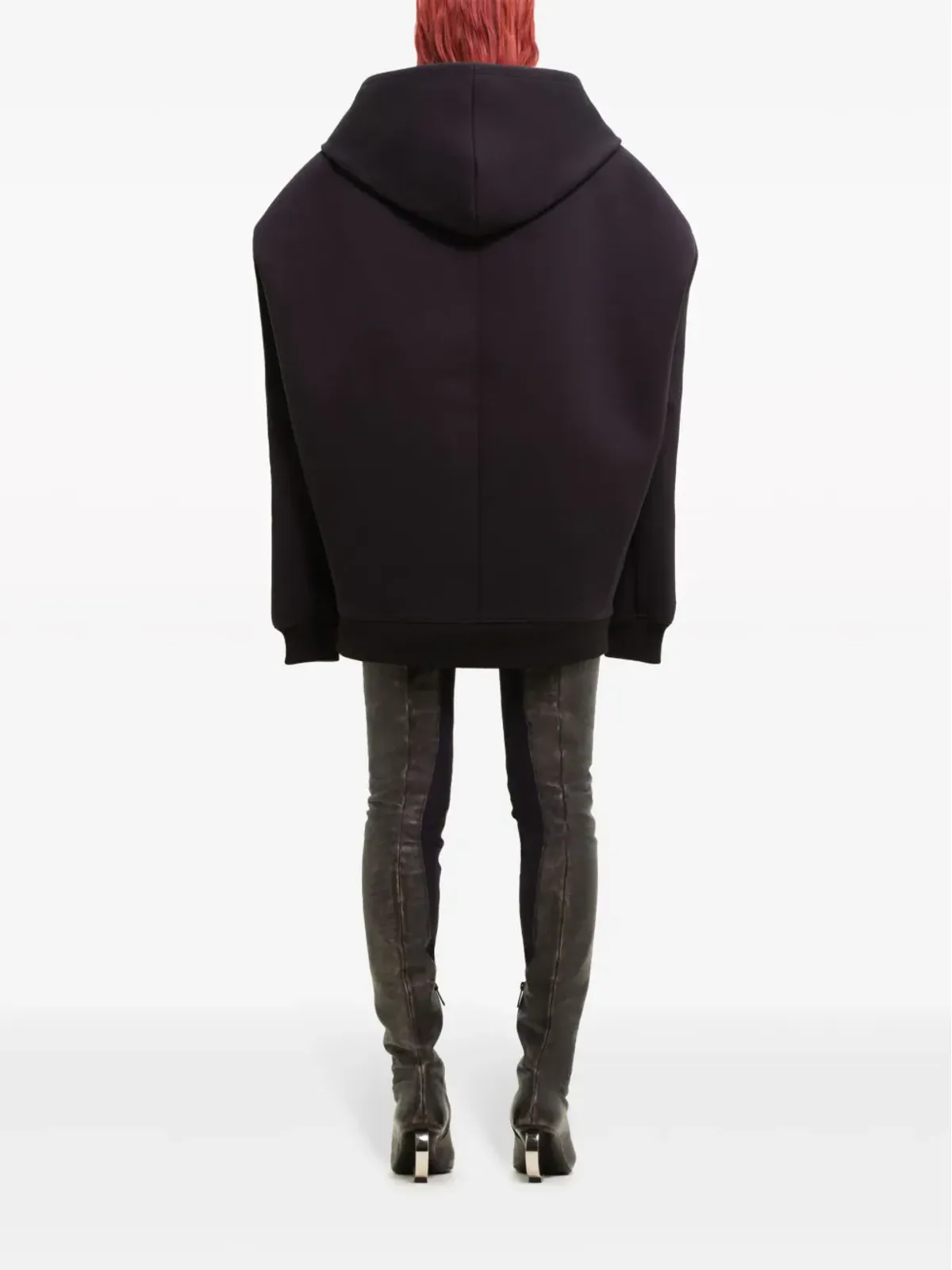 Courrèges ロゴ刺繍フード付きドレス - 画像4