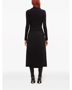 Courrèges パネルド ヴァージンウール ミディスカート - サムネイル4