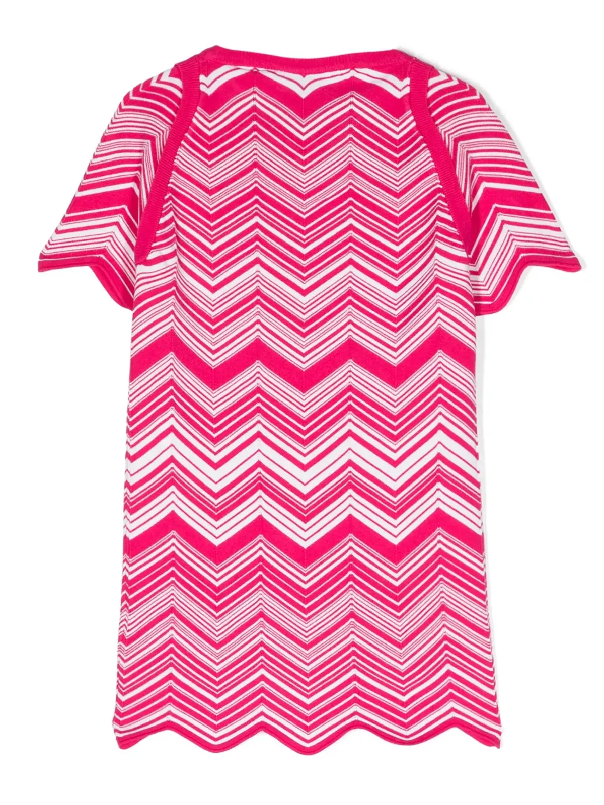 Missoni Kids ラグランスリーブ ジグザグニットドレス - ピンク - 画像2