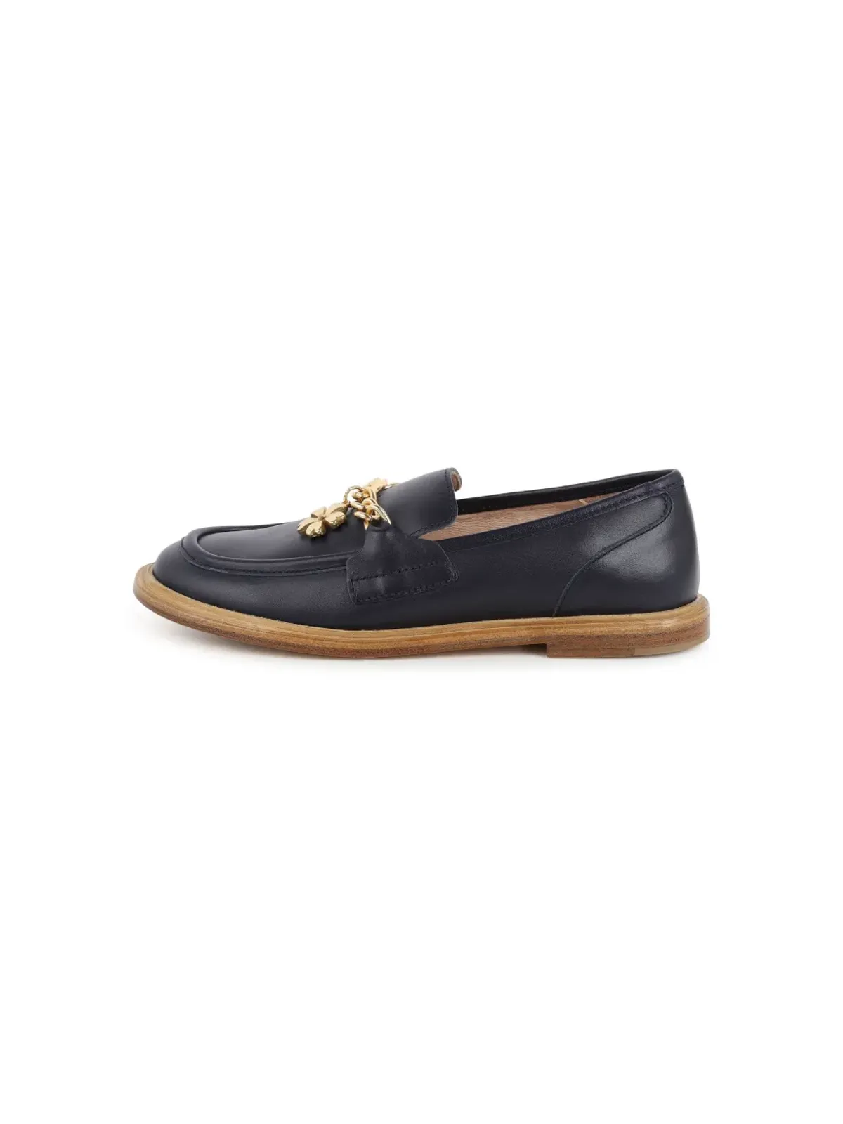 Chloé Kids チェーンリンク レザー モカシン - 画像5
