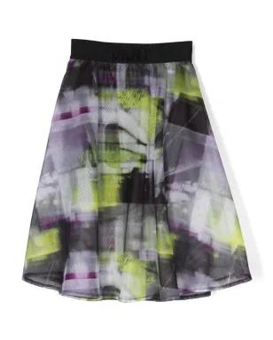 Dkny Kids アブストラクトプリント メッシュ フレアスカート - サムネイル1