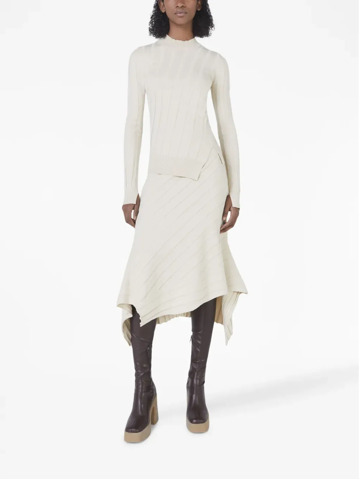 Stella McCartney アシンメトリーヘム ニット ジャンパー - 画像2