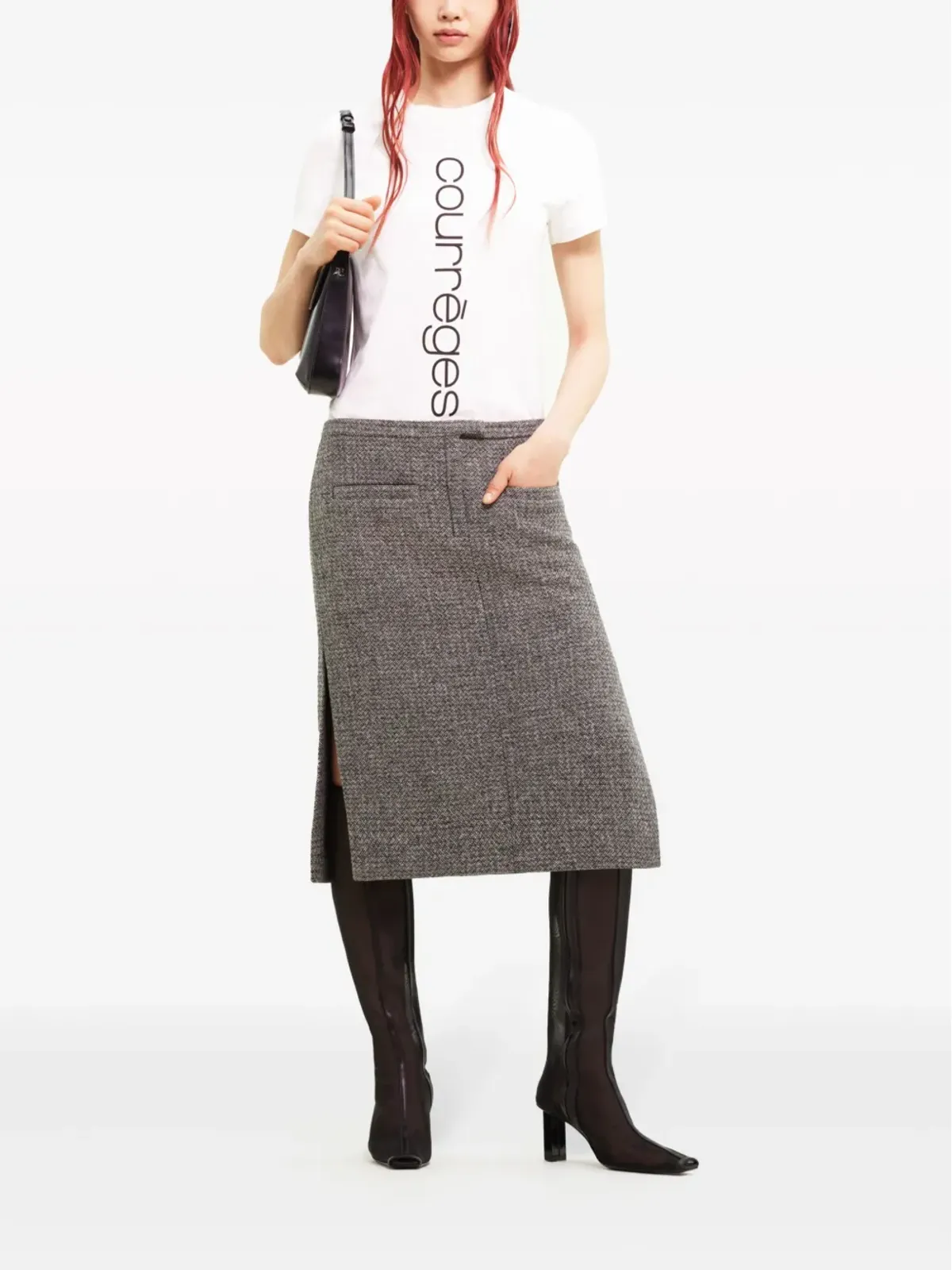 Courrèges ロゴプリント Tシャツ - 画像2