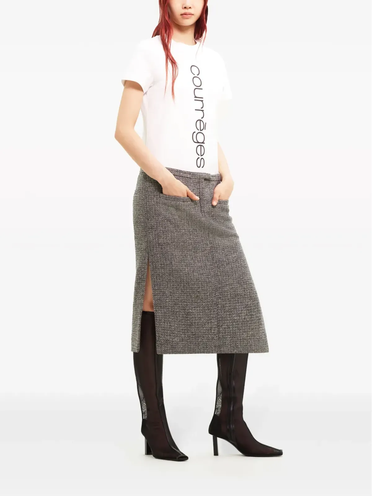 Courrèges ロゴプリント Tシャツ - 画像3