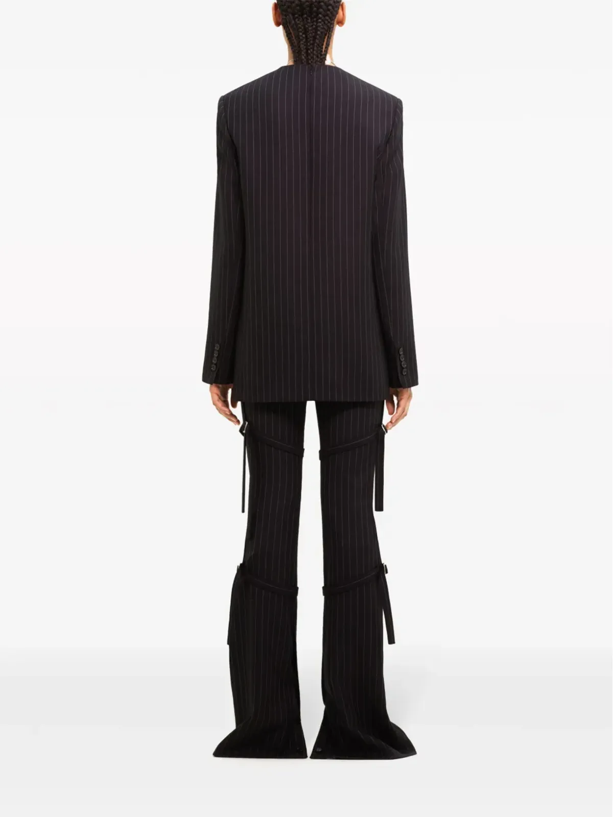 Courrèges ピンストライプ カットアウト ブレザー - 画像4
