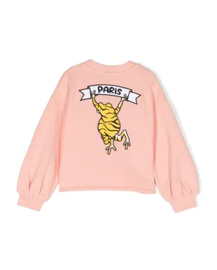 Kenzo Kids パリプリント コットン スウェットシャツ ピンク - サムネイル2