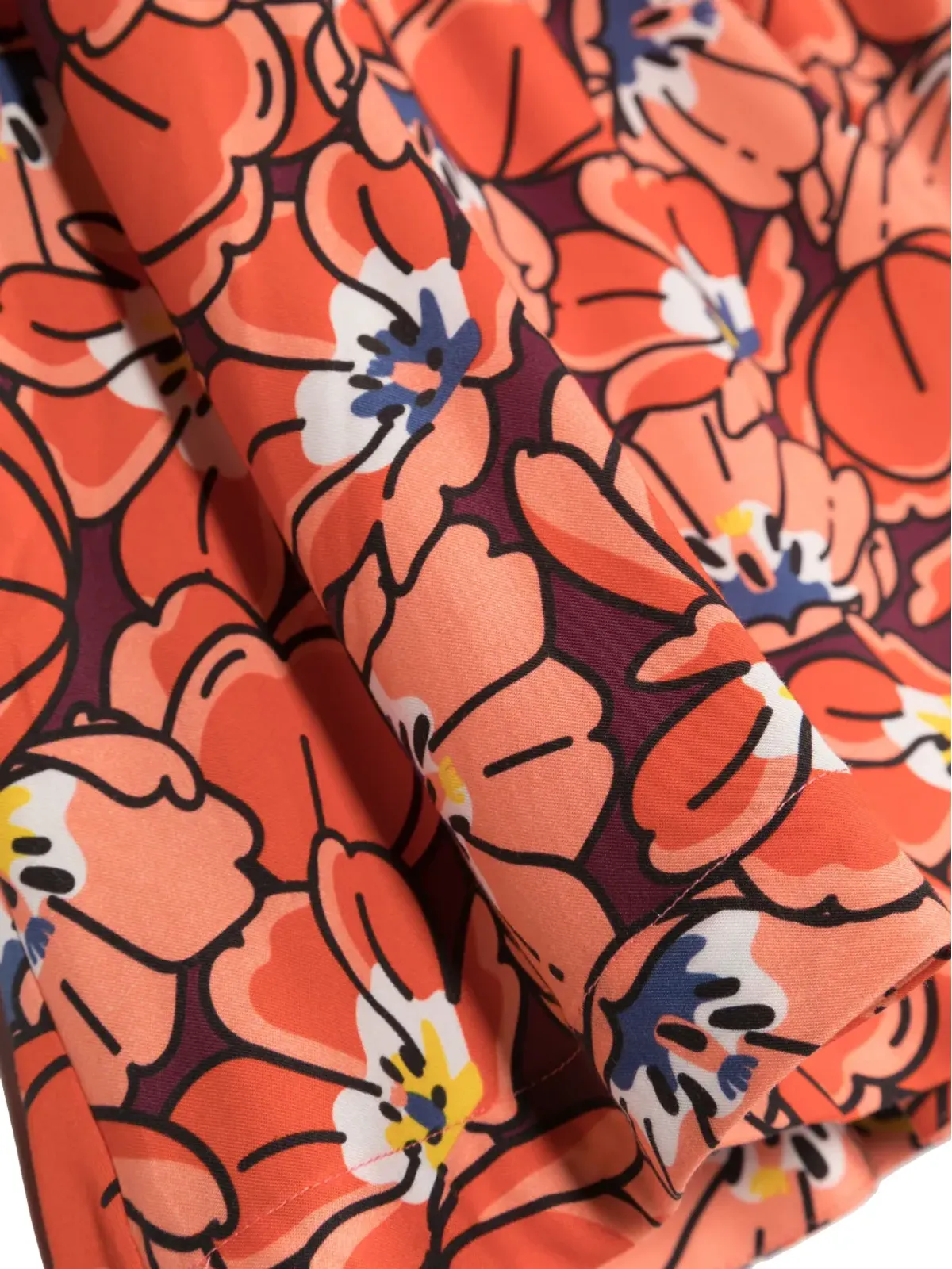 Kenzo Kids 花柄プリントドレス - オレンジ - 画像3