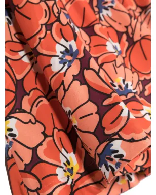 Kenzo Kids 花柄プリントドレス - オレンジ - サムネイル3