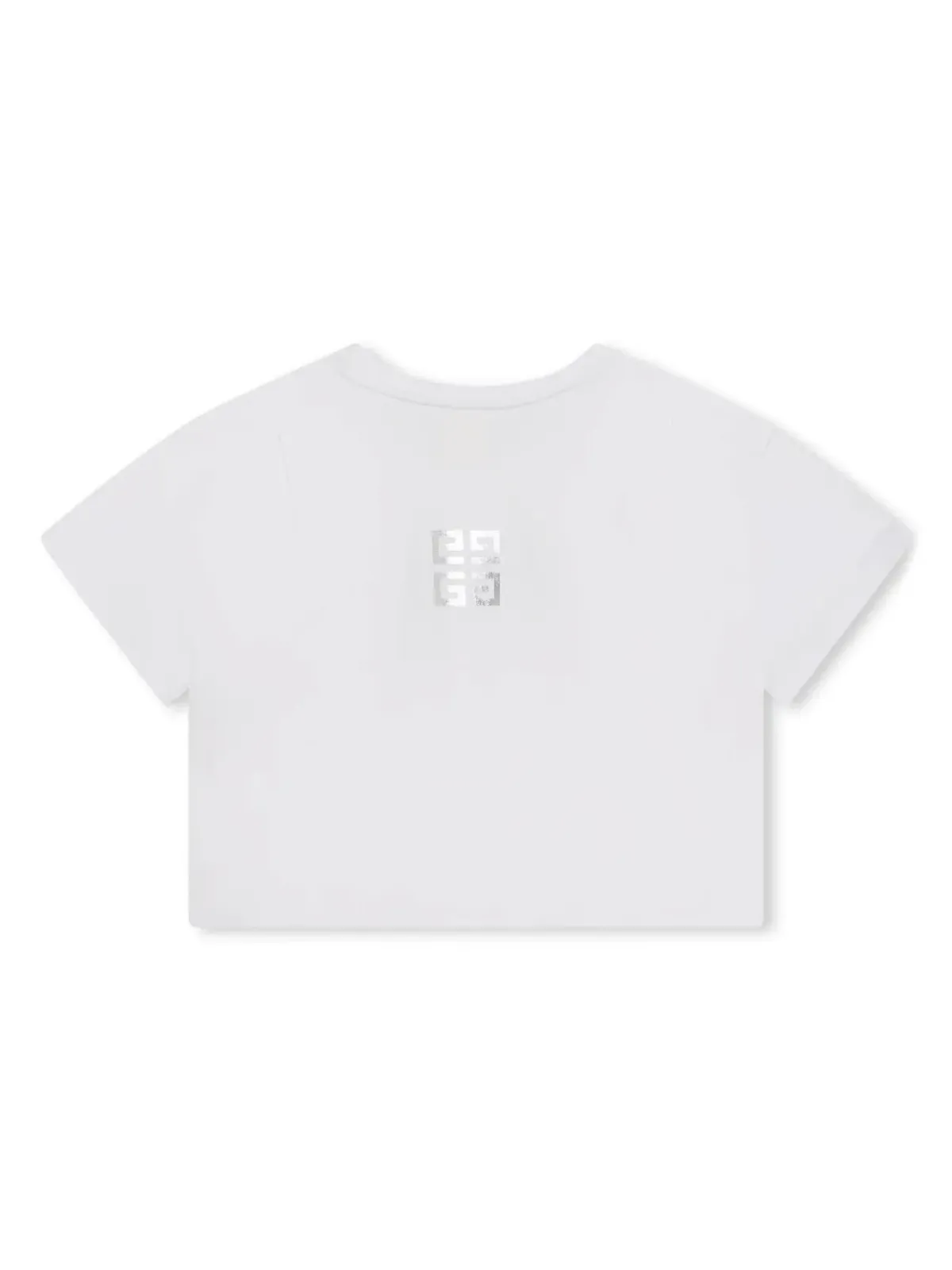 Givenchy Kids ロゴレタリング コットン クロップドTシャツ - White - 画像2