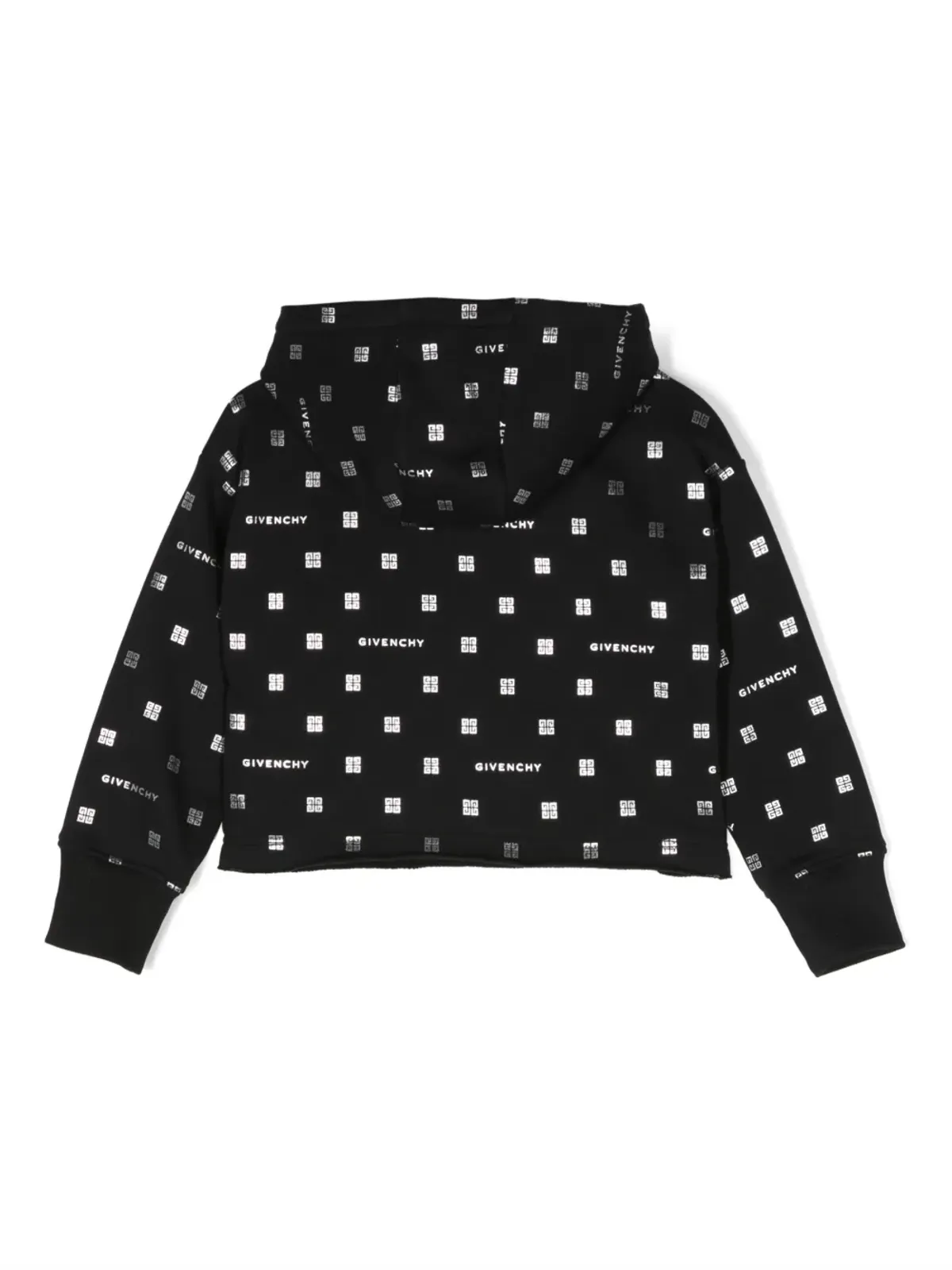 Givenchy Kids モノグラムプリント ドローストリングフーディー - ブラック - 画像2