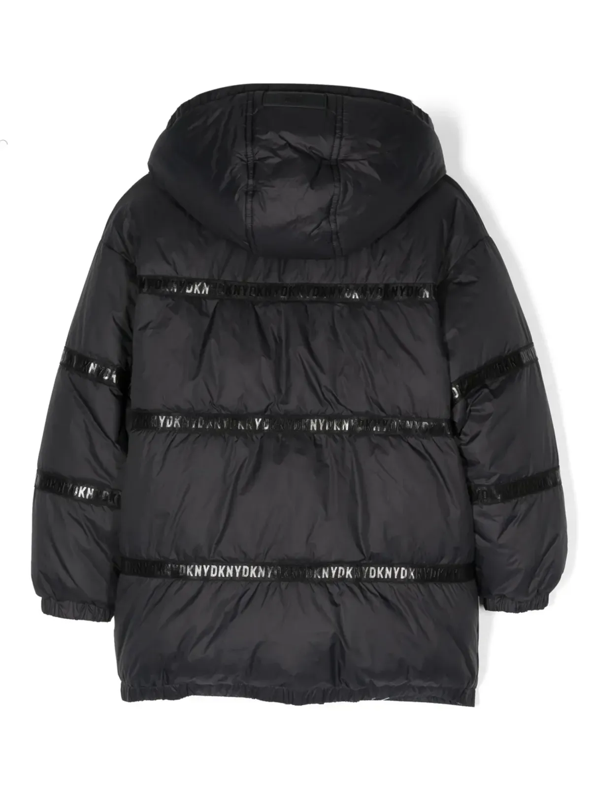 Dkny Kids ロゴプリントのリバーシブル中綿ジャケット - ブラック - 画像2