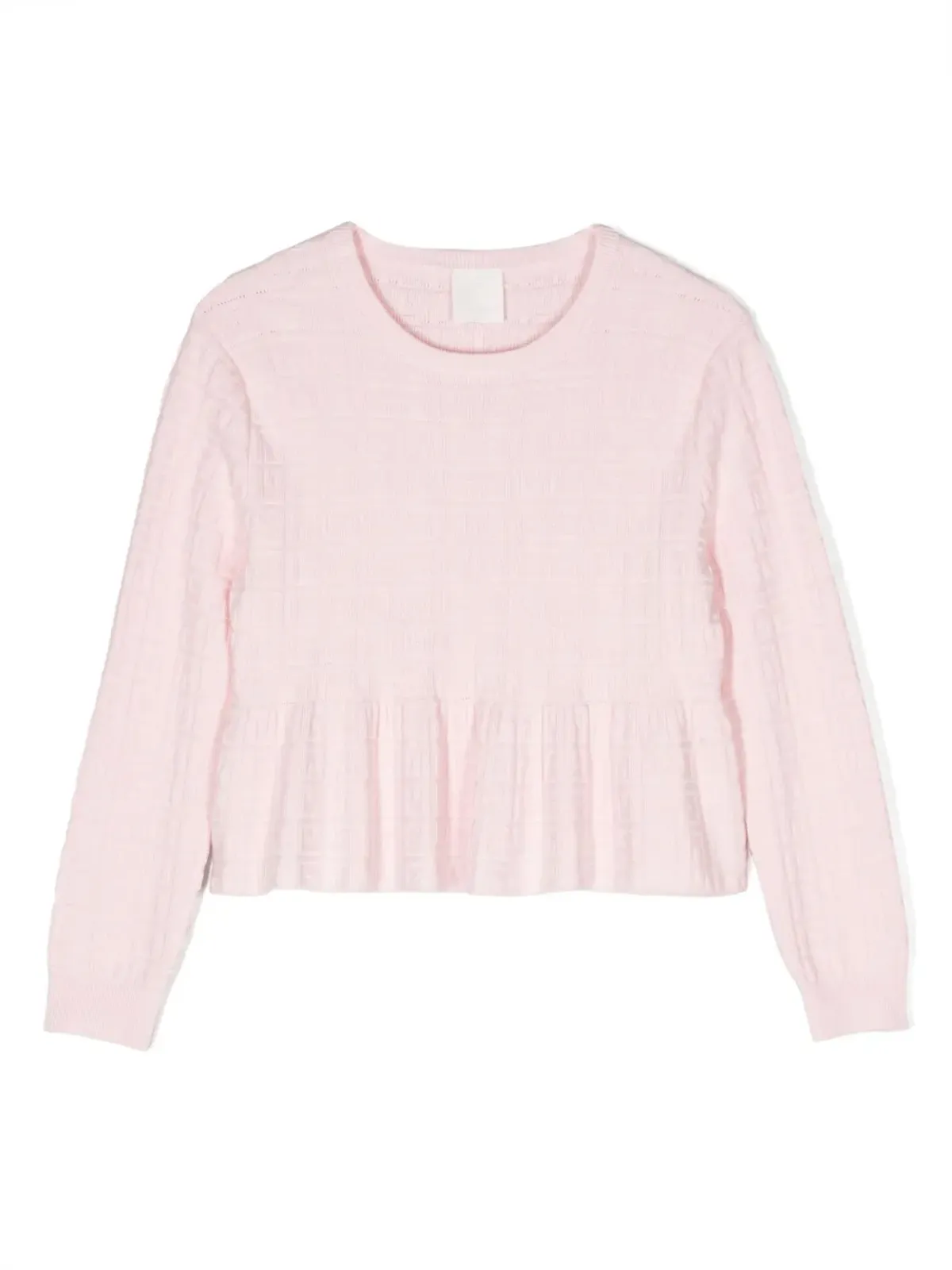 Givenchy Kids ロゴジャカード ギャザー Tシャツ - 画像1