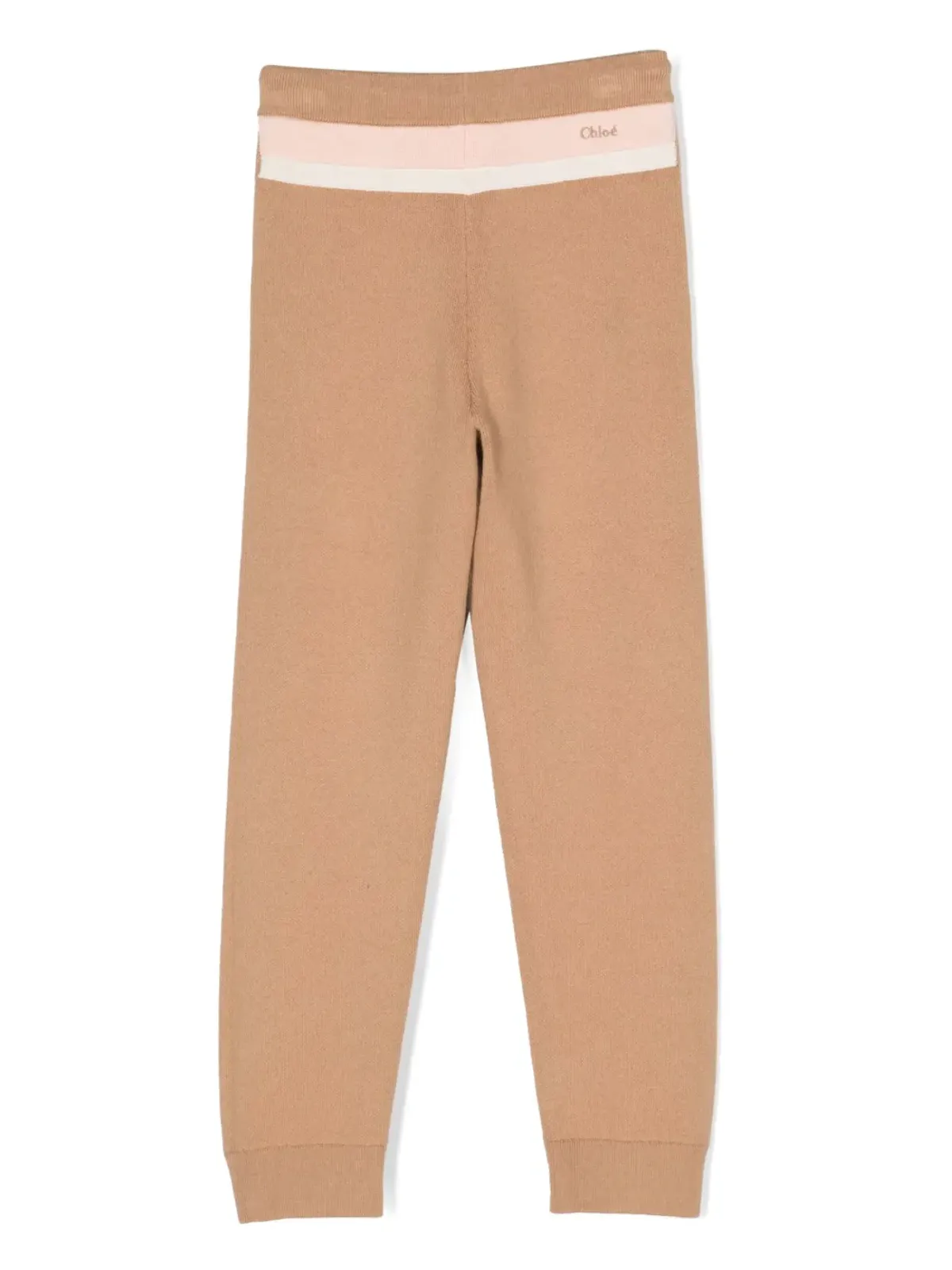 Chloé Kids ストライプ柄ニット地トラックパンツ - Neutrals - 画像2