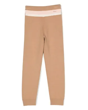 Chloé Kids ストライプ柄ニット地トラックパンツ - Neutrals - サムネイル2