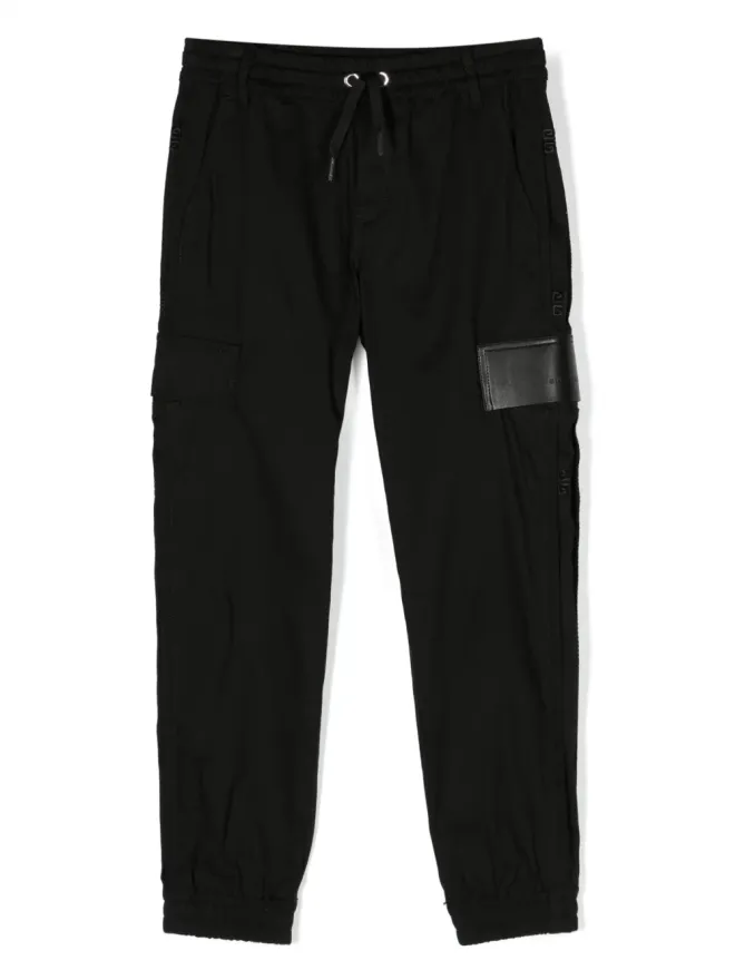 Givenchy Kids Givenchy Kids ロゴパッチ トラックパンツ ブラックの商品画像