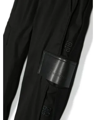 Givenchy Kids ロゴパッチ トラックパンツ ブラック - サムネイル3