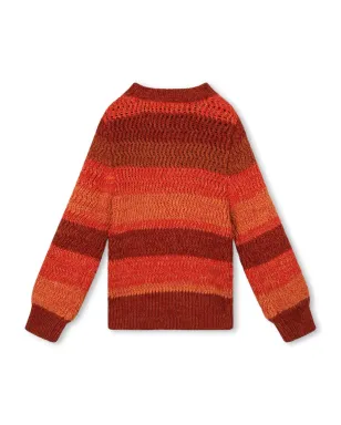 Chloé Kids ロゴ刺繍ストライプ柄ジャンパー - サムネイル2