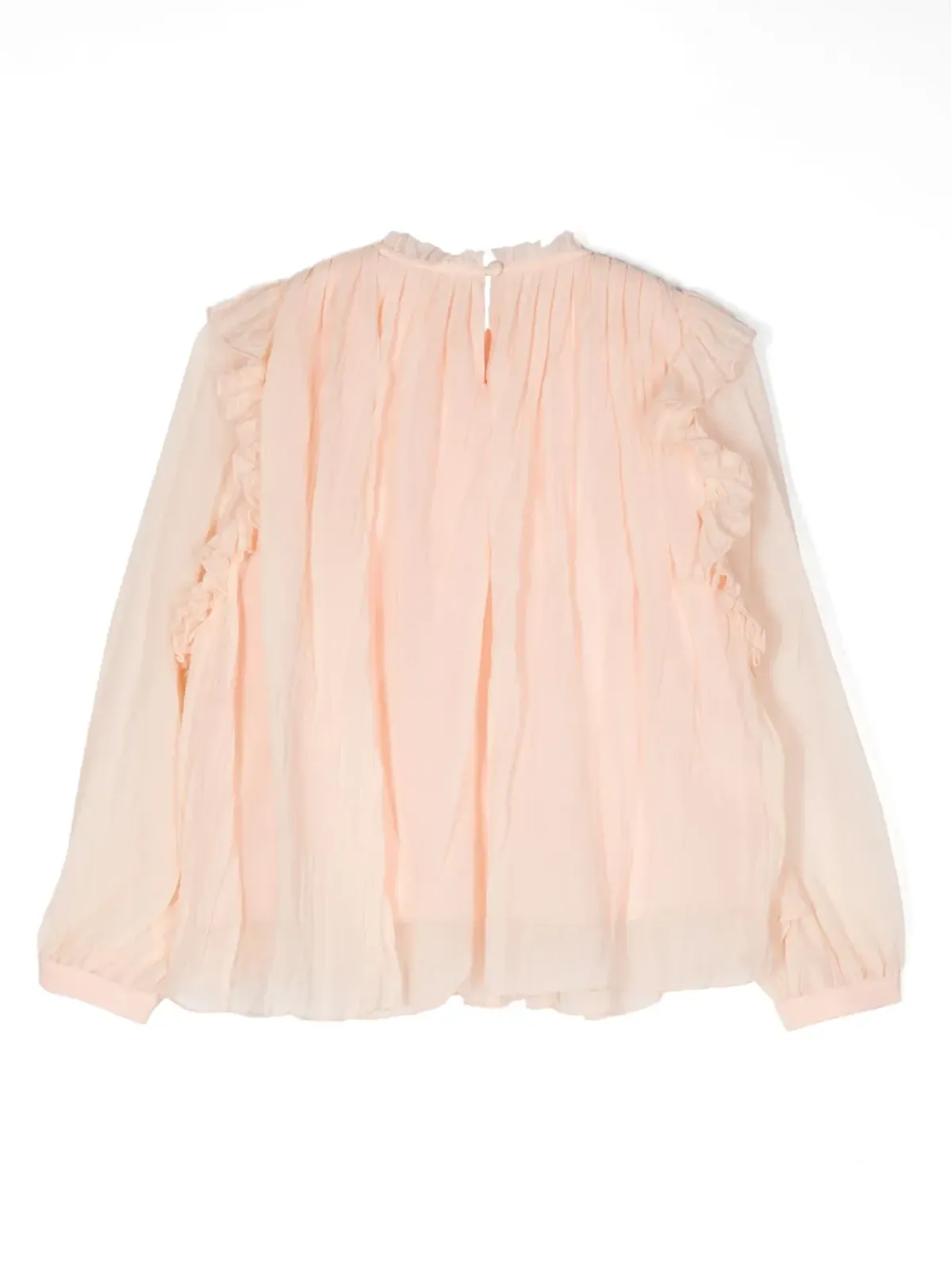 Chloé Kids フリルディテールのシルクブラウス - 画像2