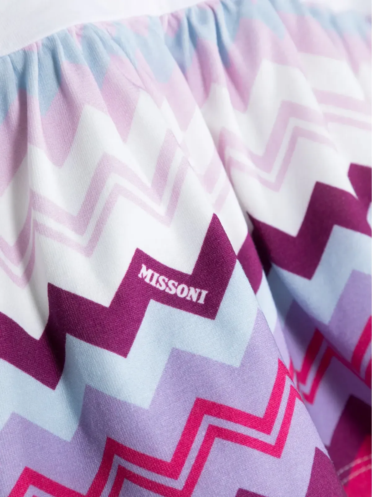 Missoni Kids シグネチャー ジグザグ柄 コットン ドレス - White - 画像3