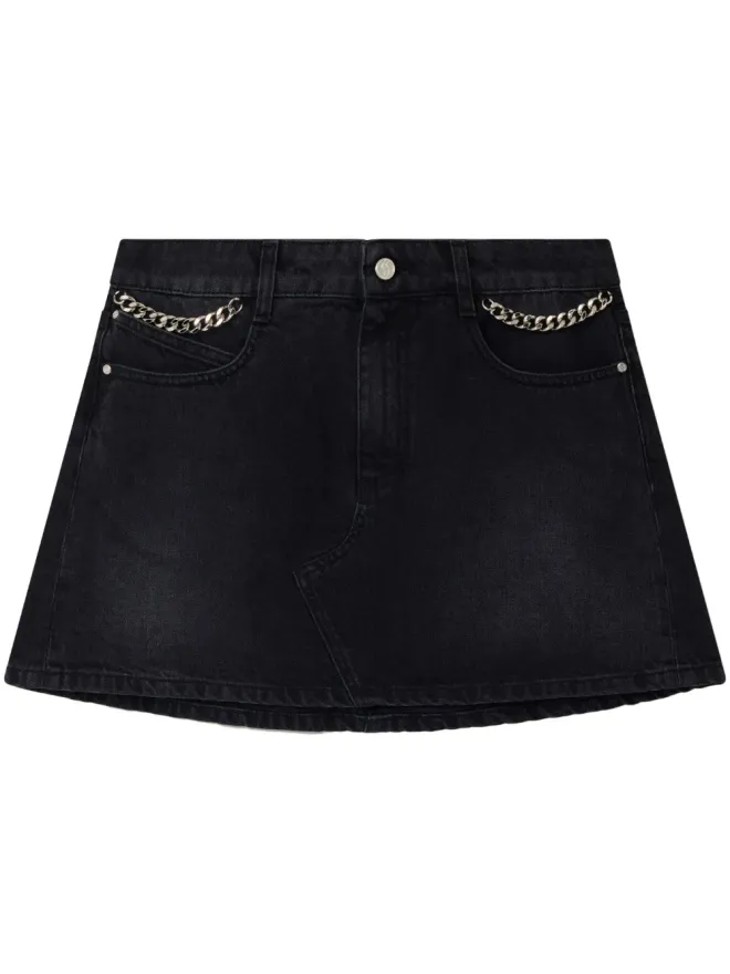 Stella McCartney Stella McCartney ファラベラ デニム ミニスカート - ブラックの商品画像