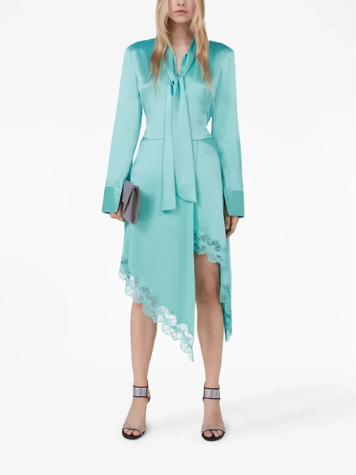 Stella McCartney ダブルサテン レーストリム ドレス - 画像2