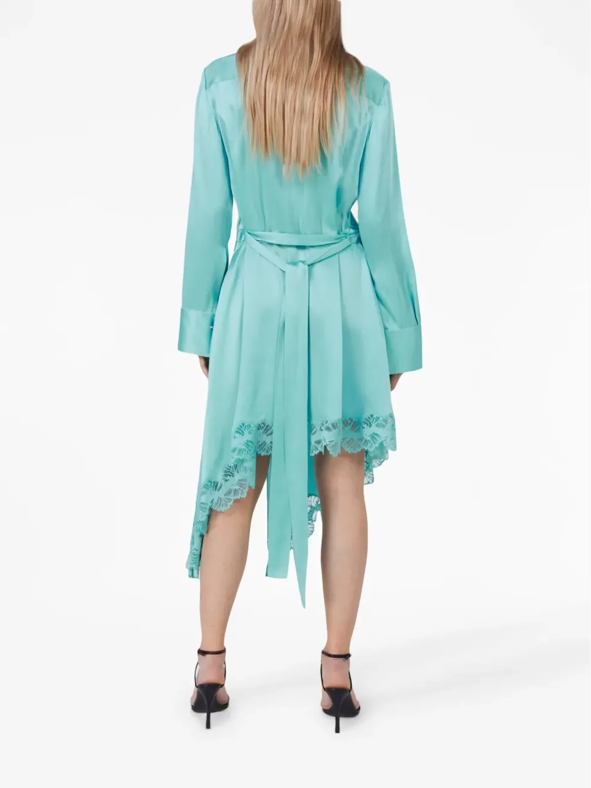Stella McCartney ダブルサテン レーストリム ドレス - 画像3