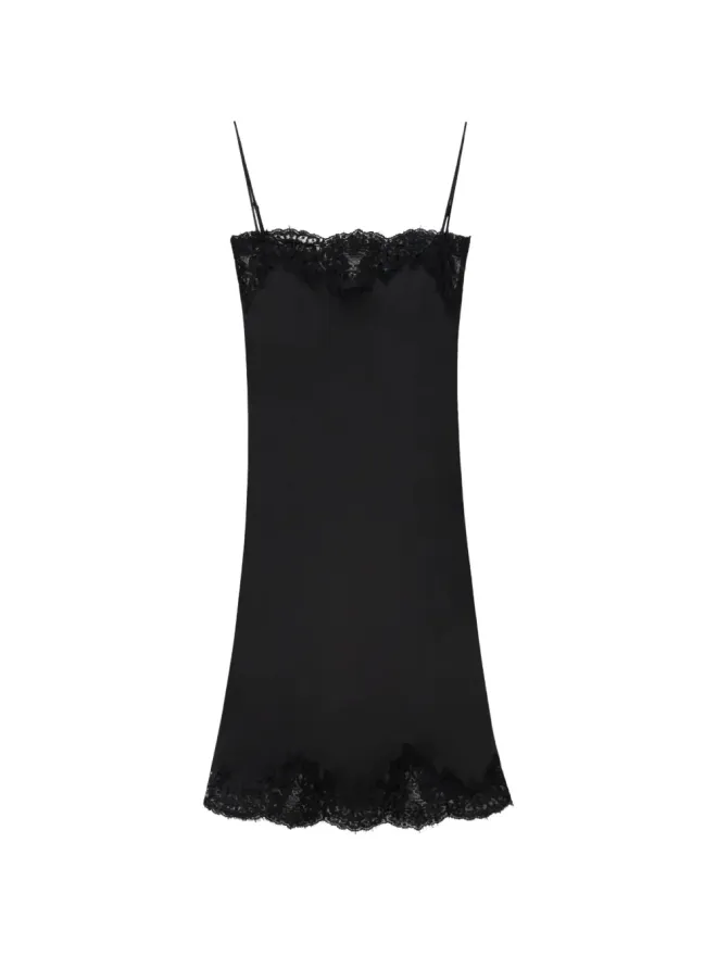 Stella McCartney Stella McCartney ギュピエールレーストリム ミディドレス - ブラックの商品画像