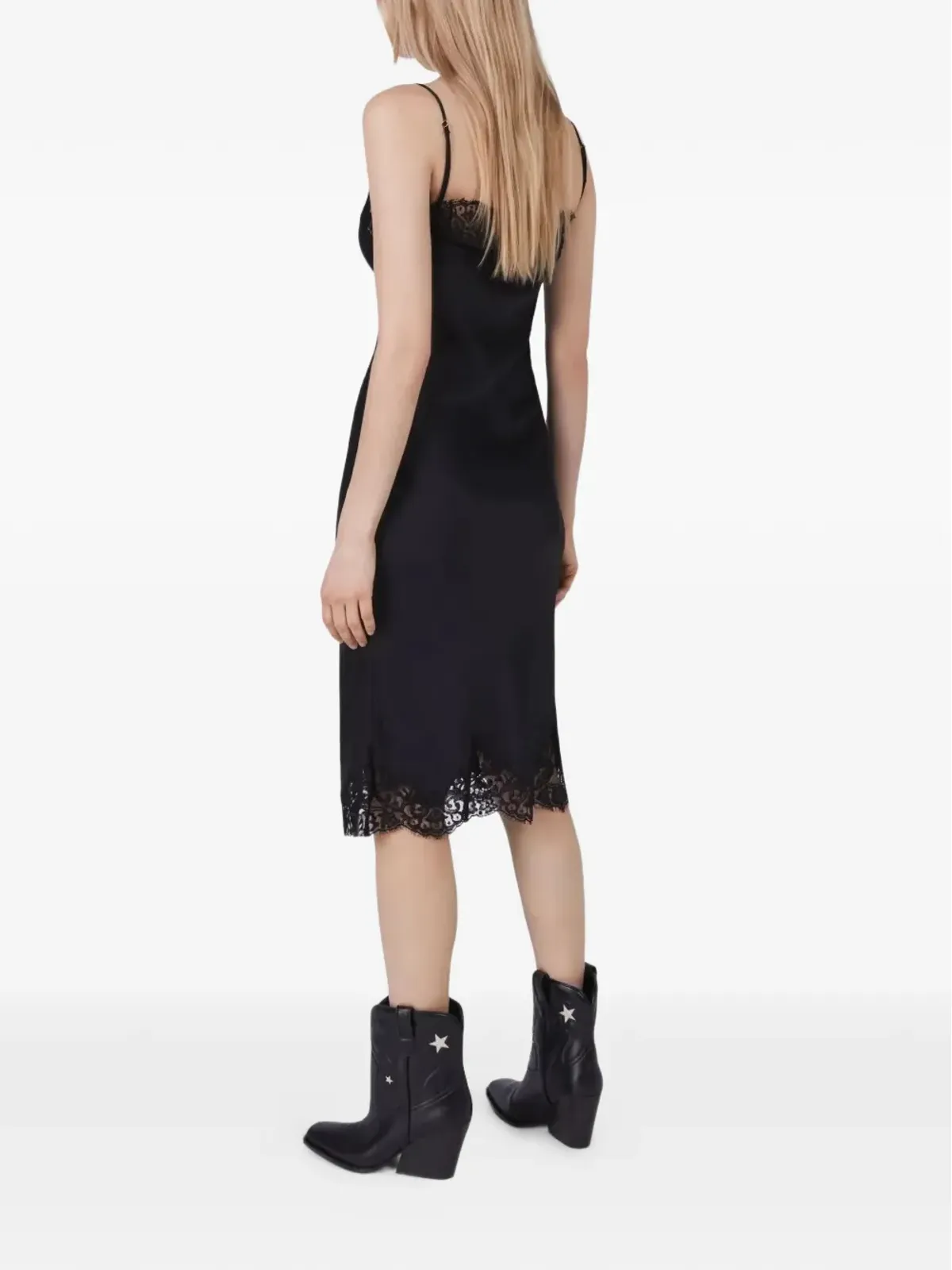 Stella McCartney ギュピエールレーストリム ミディドレス - ブラック - 画像3