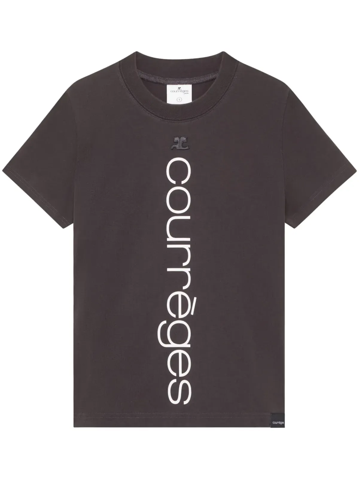 Courrèges ロゴプリント オーガニックコットンTシャツ - 画像1