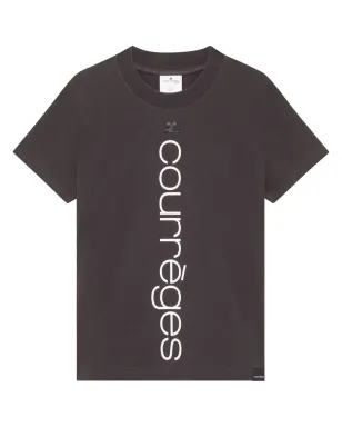 Courrèges ロゴプリント オーガニックコットンTシャツ - サムネイル1