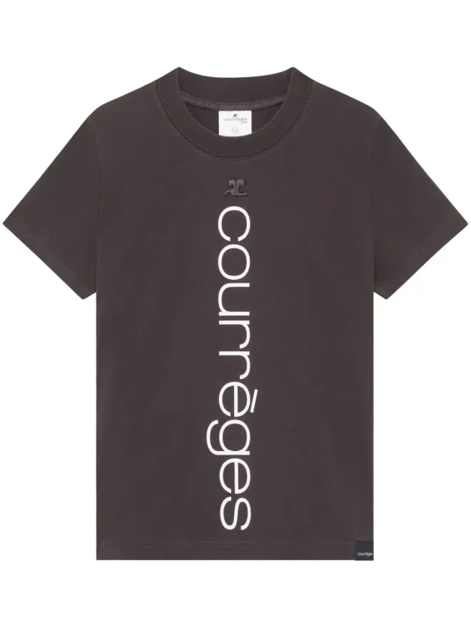 Courrèges Courrèges ロゴプリント オーガニックコットンTシャツの商品画像