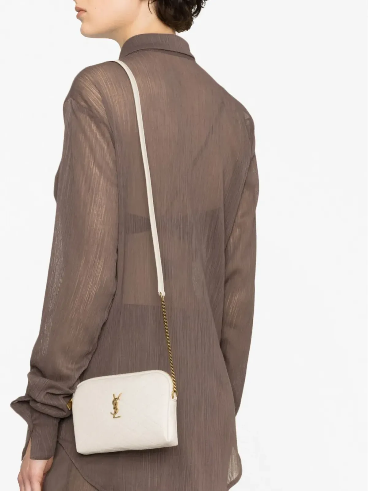 Saint Laurent Gaby キルテッドレザー クロスボディバッグ - 画像3