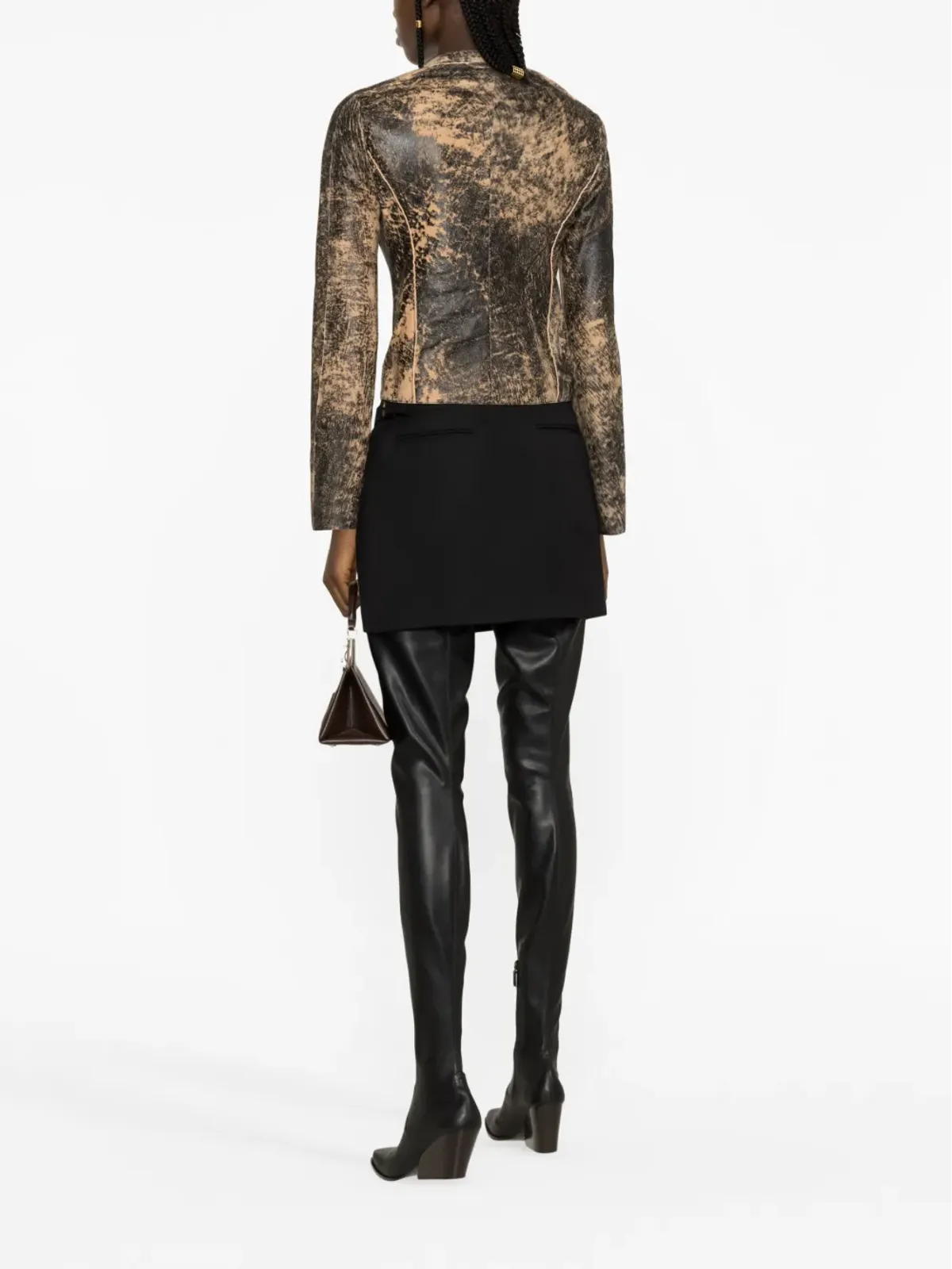 Acne Studios ダメージ加工レザージャケット - 画像3