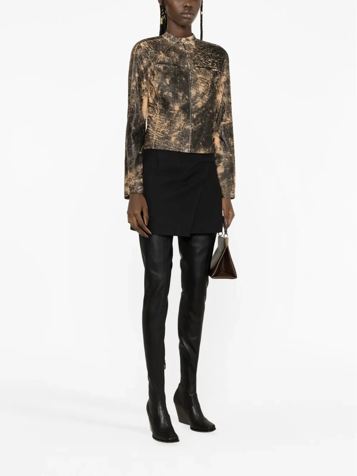 Acne Studios ダメージ加工レザージャケット - 画像4