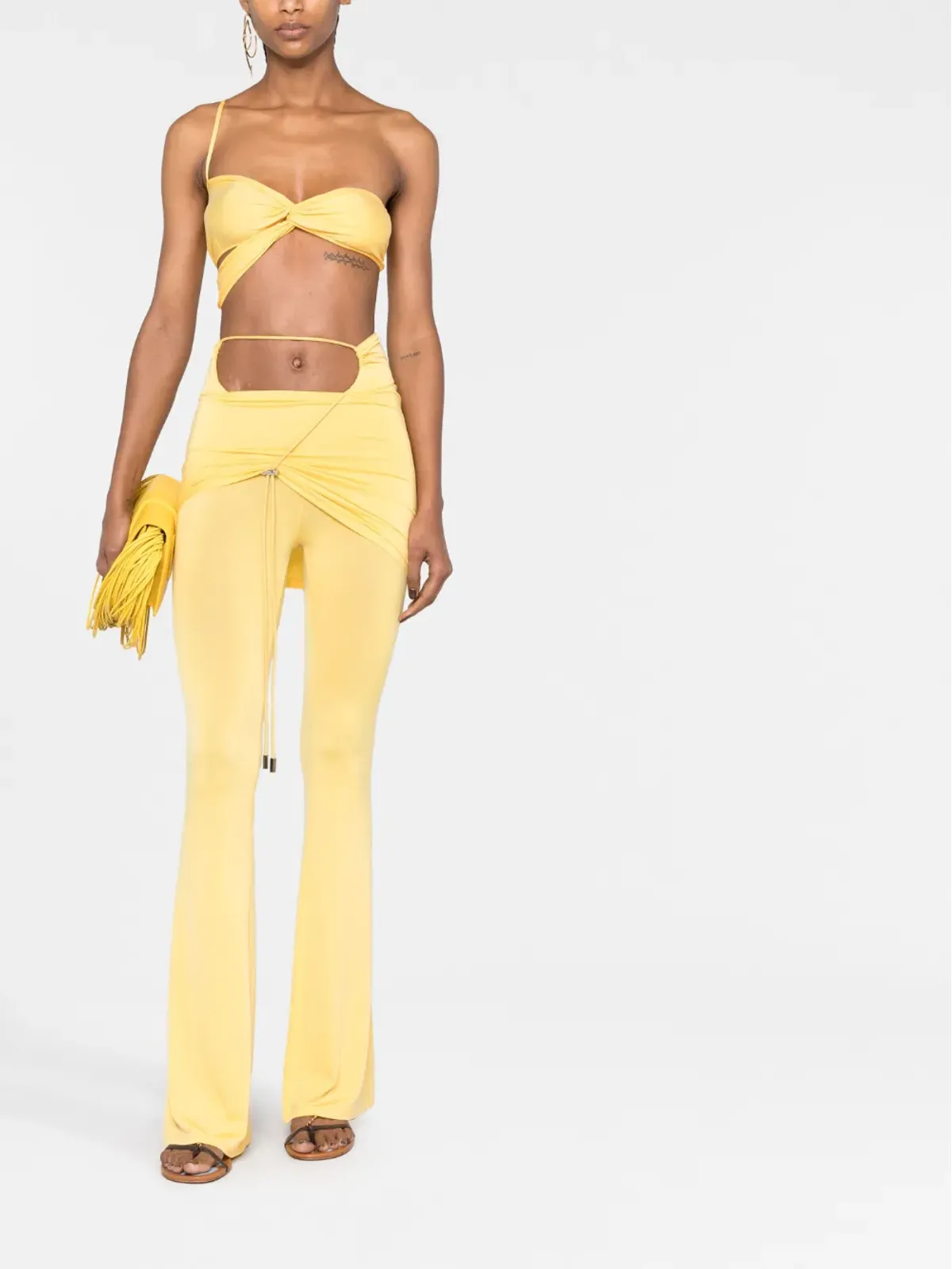 Jacquemus Le Pantalon Espelho skirt trousers - Yellow - 画像2